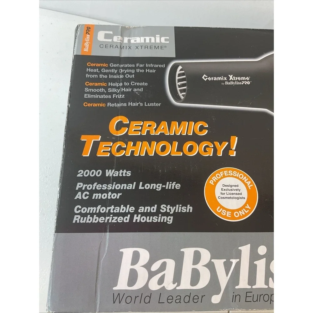 Ceramix Xtreme By Babybliss Pro Professional Hair Dryer Tested 2000 Watt NEW